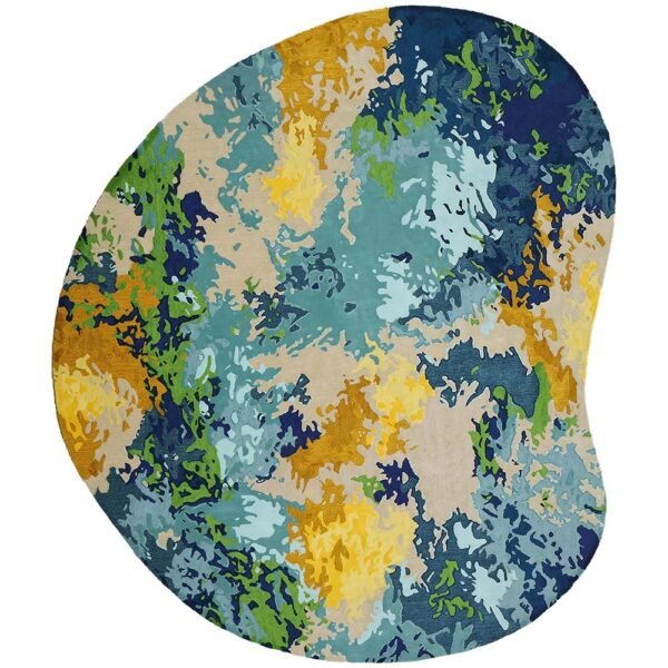 Hand Tufted Wool and Viscose Large Area Rug - Image 2