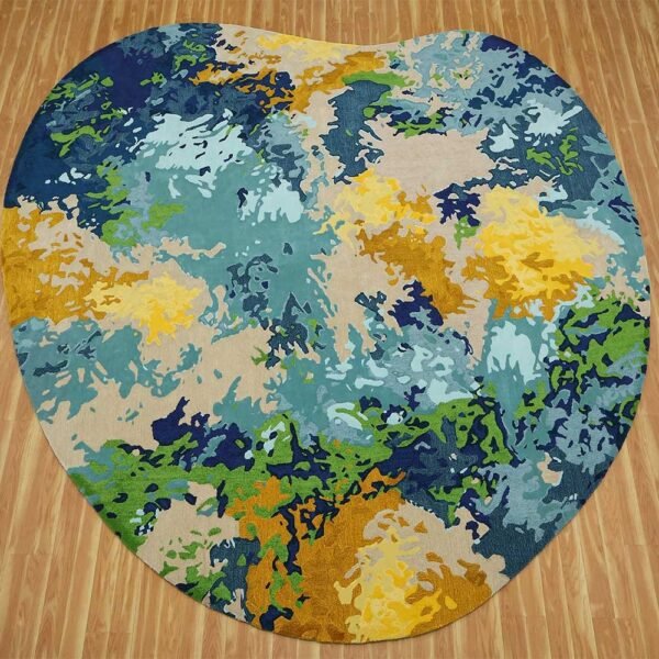 Hand Tufted Wool and Viscose Large Area Rug - Image 4