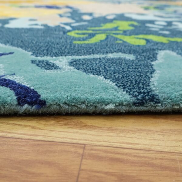 Hand Tufted Wool and Viscose Large Area Rug - Image 8