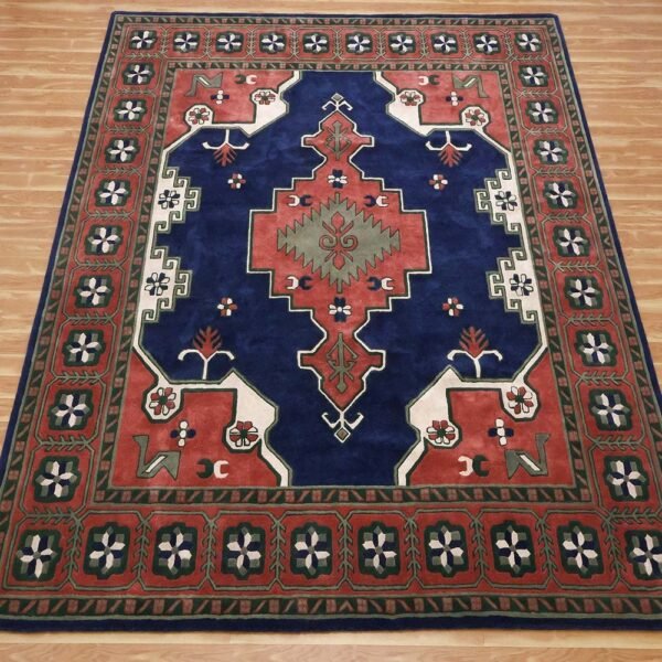 Multicolor Hand Tufted Viscose Large Area Rug - Image 3