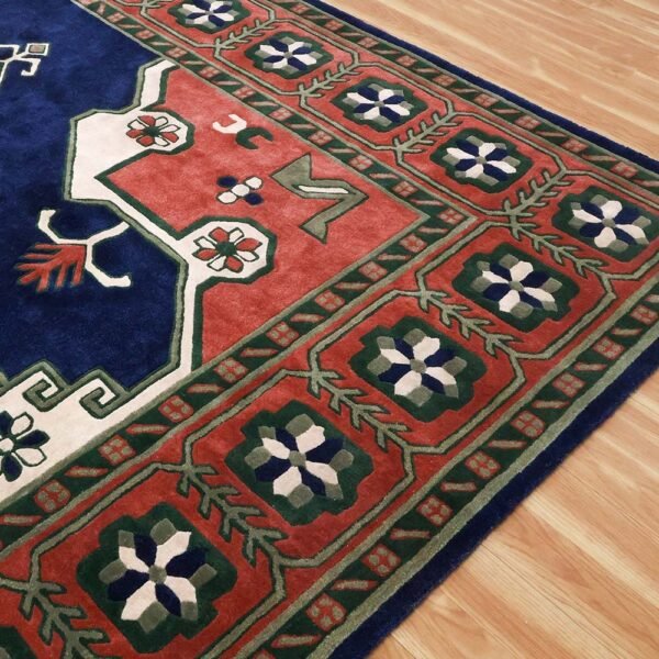 Multicolor Hand Tufted Viscose Large Area Rug - Image 7