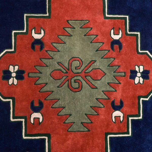 Multicolor Hand Tufted Viscose Large Area Rug - Image 8