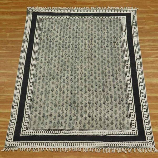 Handmade Cotton Modern Area 4x6 Rug - Image 3