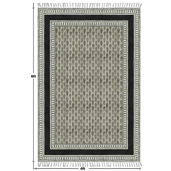 Handmade Cotton Modern Area 4x6 Rug - Image 7