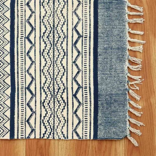 Handmade Large Geometric Hallway Area Rug - Image 4
