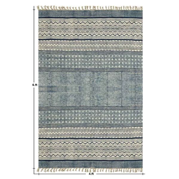 Handmade Large Geometric Hallway Area Rug - Image 6