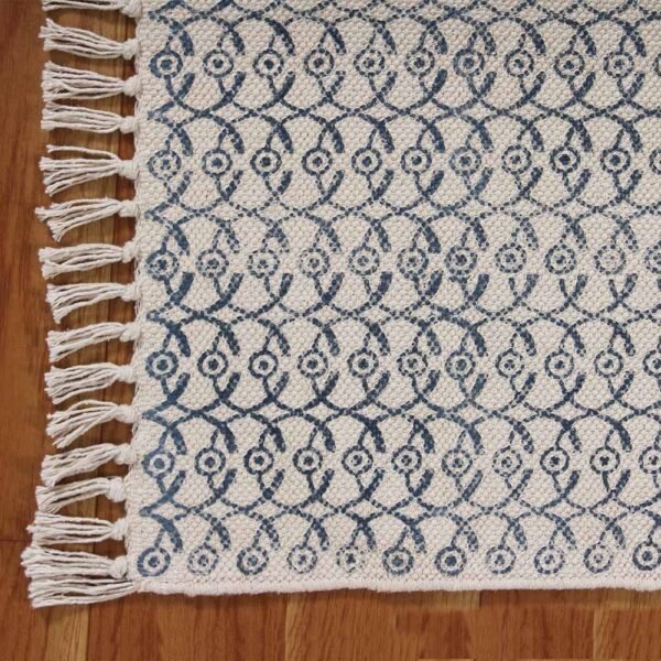 Handmade Cotton Printed Traditional Dhurrie - Image 4