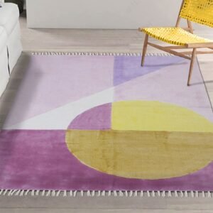 Hand Block Printed Cotton Small Area Rug