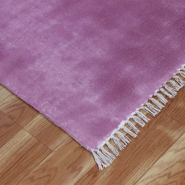 Hand Block Printed Cotton Small Area Rug - Image 4