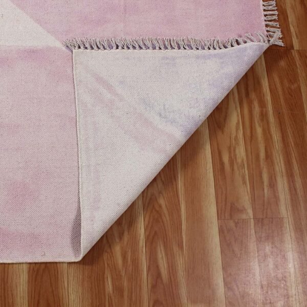 Hand Block Printed Cotton Small Area Rug - Image 5