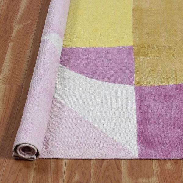 Hand Block Printed Cotton Small Area Rug - Image 6