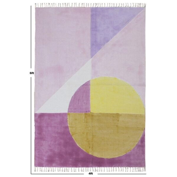 Hand Block Printed Cotton Small Area Rug - Image 7