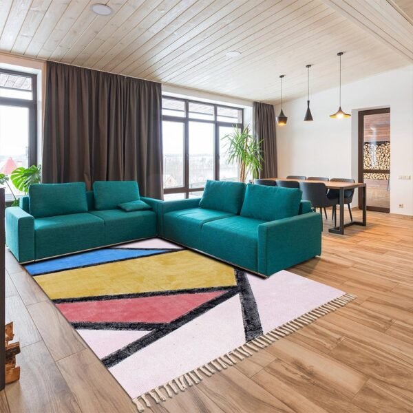 Buy Handmade Cotton Geometric 4x6 Rugs - Image 2