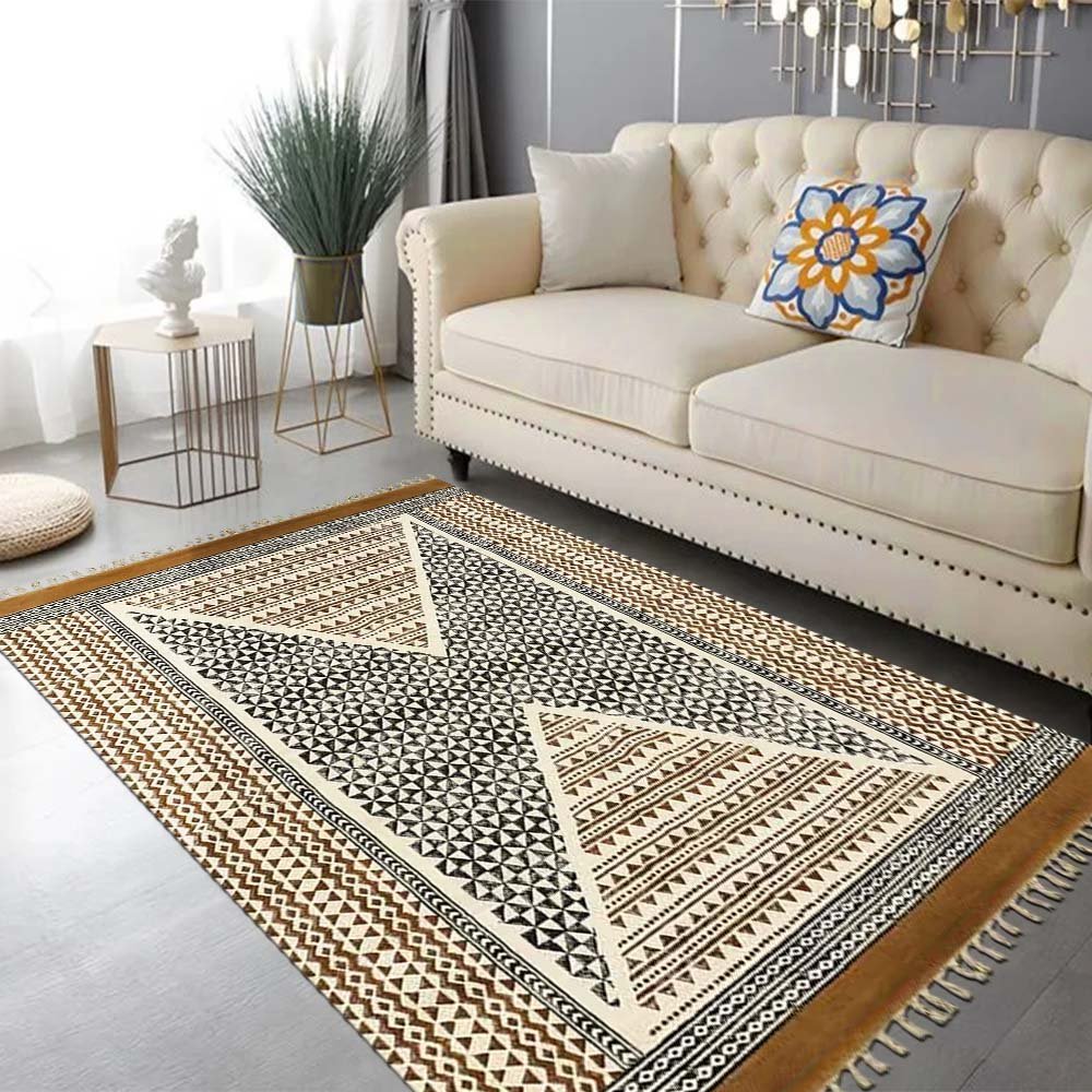 Handwoven Chevron Cotton Rug