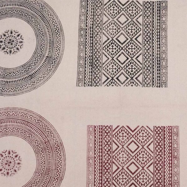 Handmade Geometric Printed Cotton Rug - Image 5