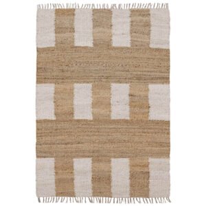 Hand Woven Jute Beige 4x6 Area Rug