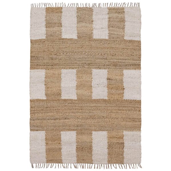 Hand Woven Jute Beige 4x6 Area Rug