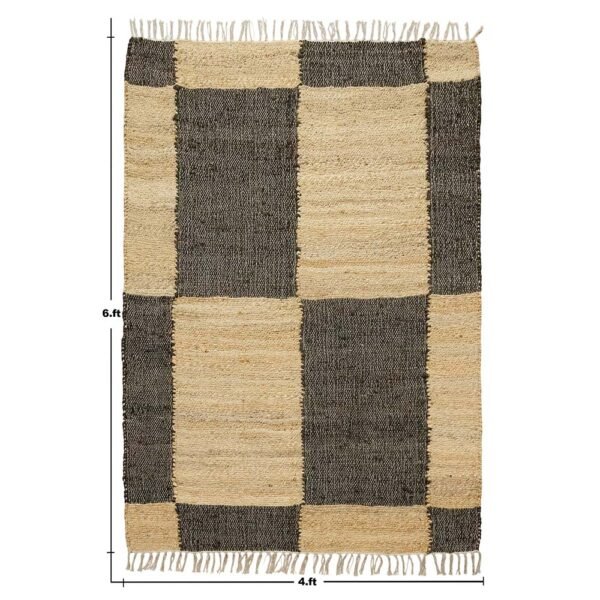 Hand Woven Brown Jute 4.5x6 Area Rug - Image 7