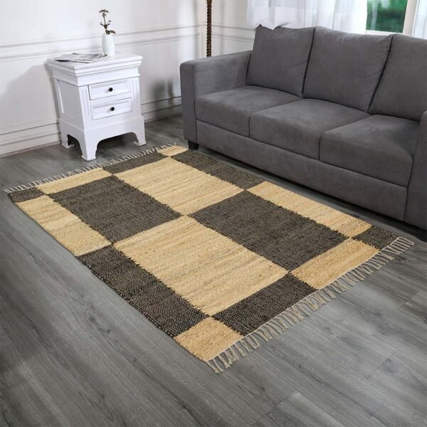 Hand Woven Brown Jute 4.5x6 Area Rug - Image 2