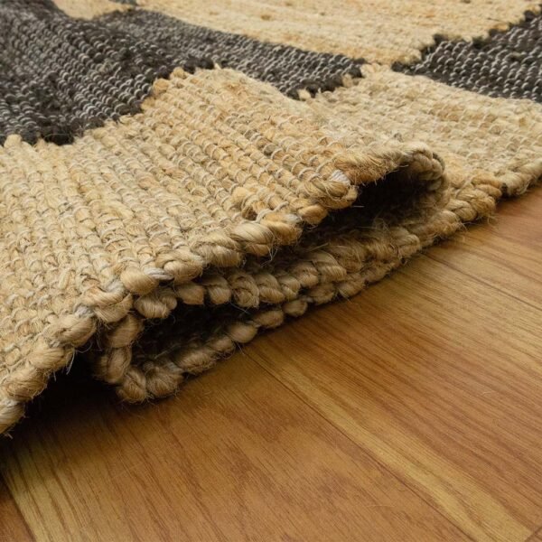 Hand Woven Brown Jute 4.5x6 Area Rug - Image 6