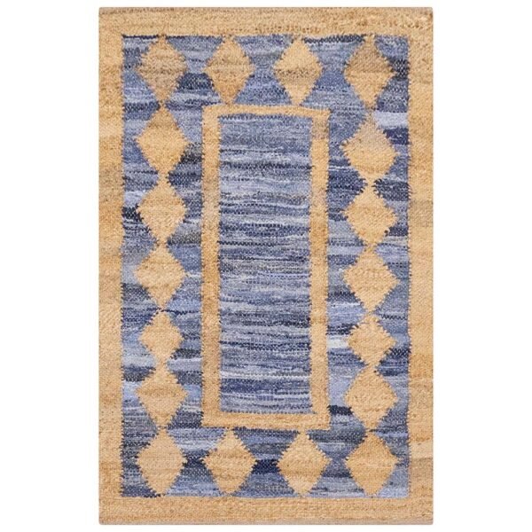 Geometric Hand Woven Jute Rug on Sale 50%