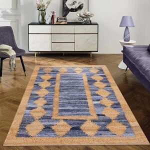 Geometric Hand Woven Jute Rug on Sale 50%