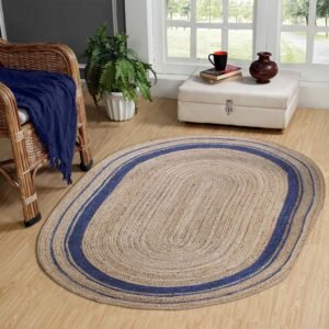 Braided Oval Shape Jute Rug- Sale 50% Off