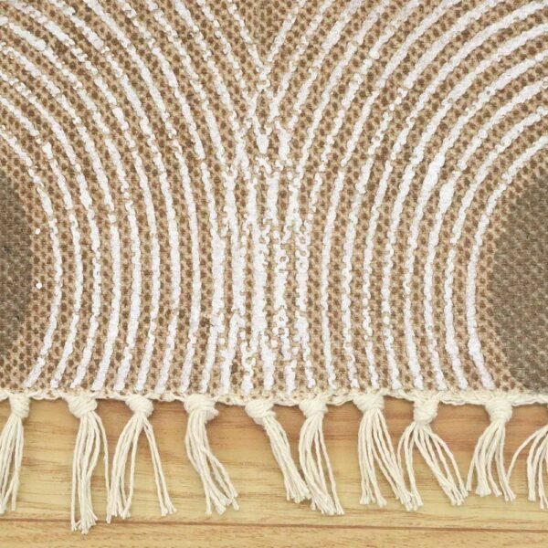 Hand Block Printed Runner Rug with Brown Color - Image 6