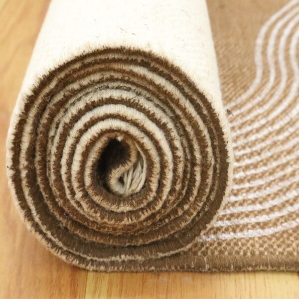Hand Block Printed Runner Rug with Brown Color - Image 8