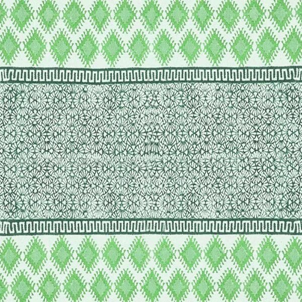 Indian Cotton Handmade Green Rug - Image 5