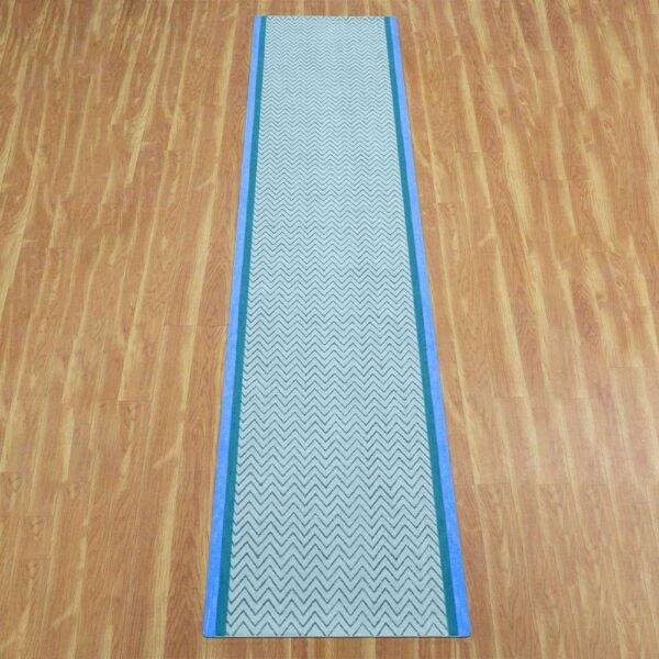 Sky Blue Handmade Runner Area Rug - Image 3