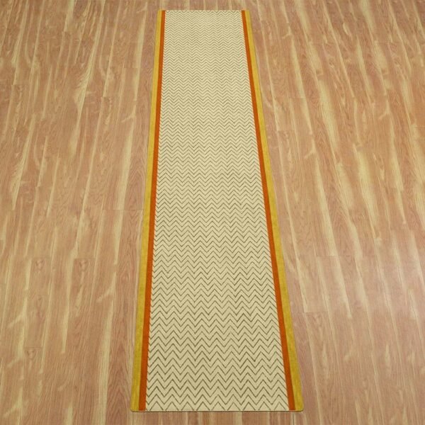 Handmade Striped Cotton Runner Rug - Image 3
