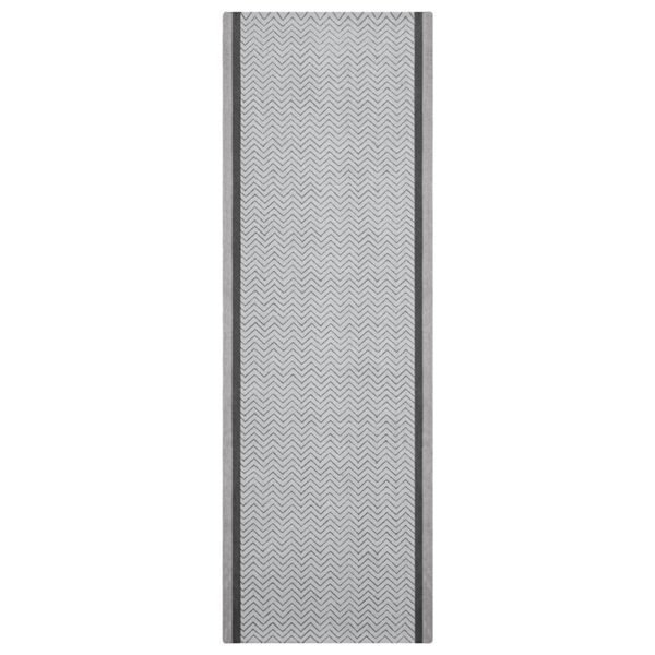 Runner Handmade Rug Cotton Gray Dhurrie