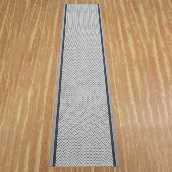 Runner Handmade Rug Cotton Gray Dhurrie - Image 3