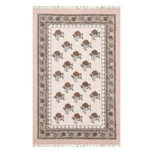 Handmade Cotton Block Printed Rug
