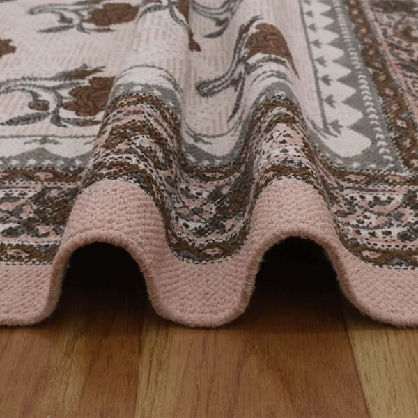Handmade Cotton Block Printed Rug - Image 7