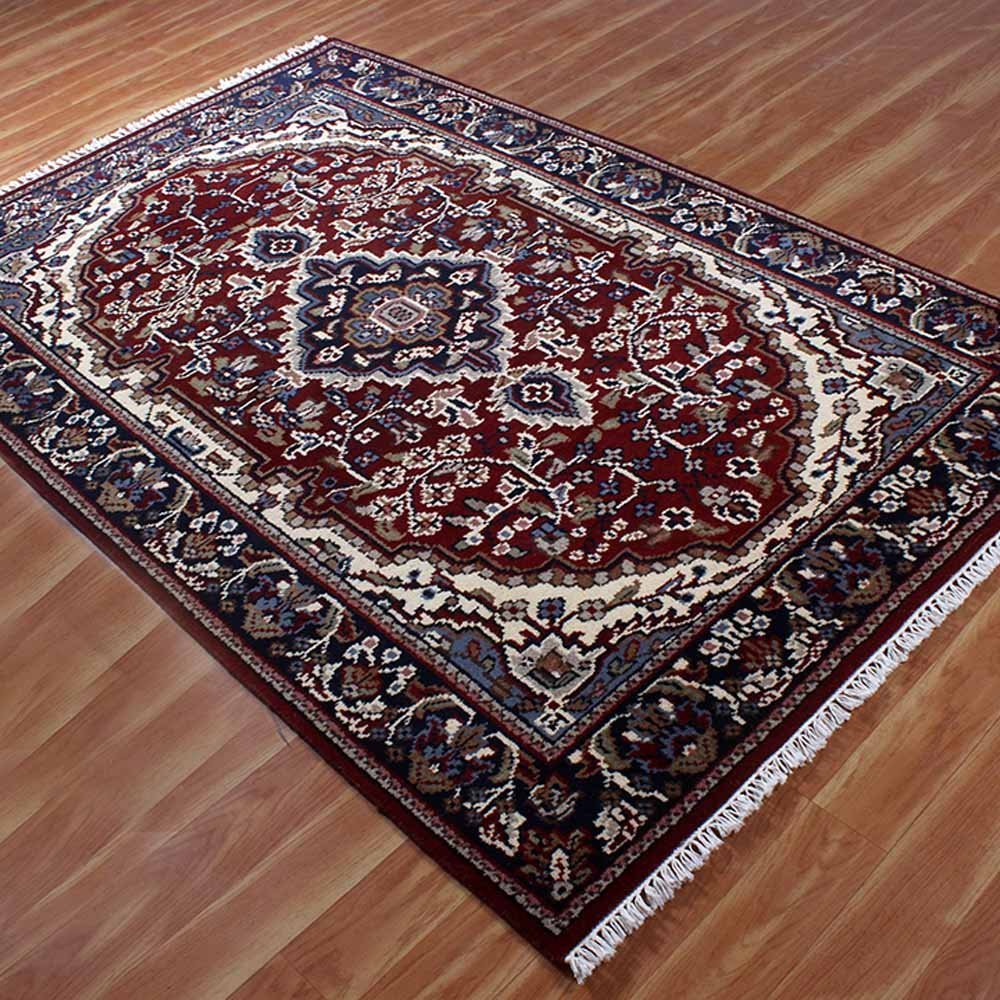 Handmade Wool 4x6 Carpet Knotted Area Rug - Image 4