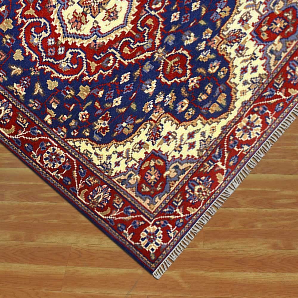 Red Hand Knotted Wool Rug 4x6 Area Carpet - Image 5