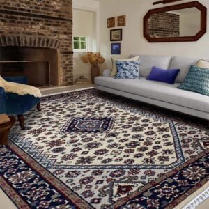Handmade Wool Floral Rug Knotted Carpet