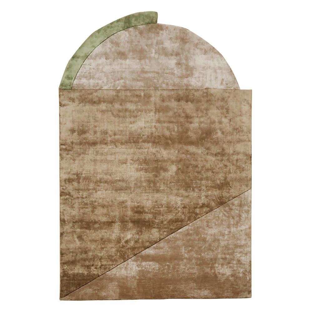 Soulful Hand Tufted Brown Viscose Rug - Image 2