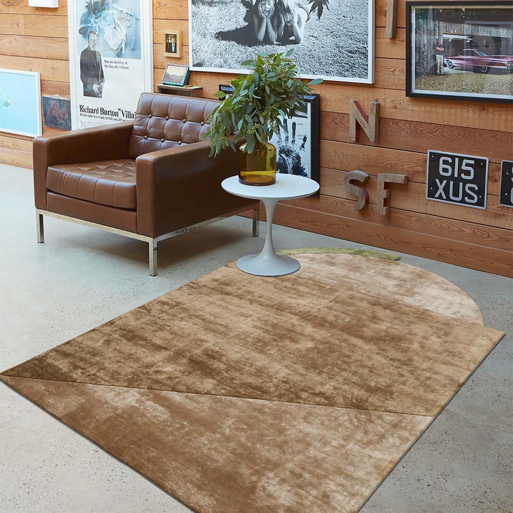 Soulful Hand Tufted Brown Viscose Rug