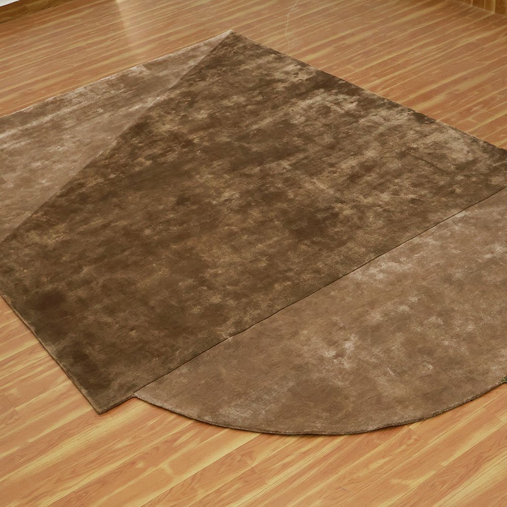 Soulful Hand Tufted Brown Viscose Rug - Image 7