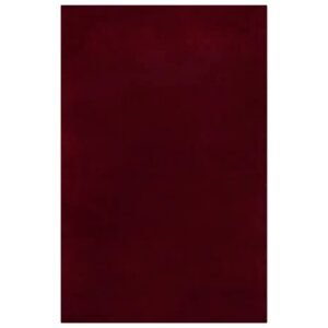 Artisanal Hand Tufted Maroon Wool Rug