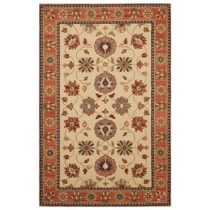 Earthy Hand Tufted Floral Wool Rug
