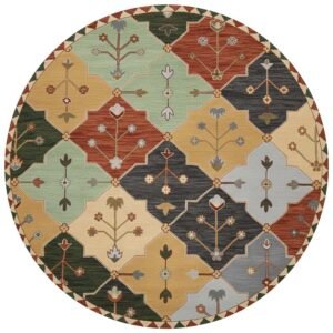 Elegant Hand Tufted Round Wool Rug