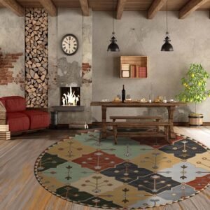 Elegant Hand Tufted Round Wool Rug