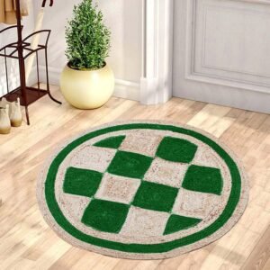 Hand Braided Captivating Green Jute Rug