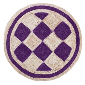 Hand Braided Luxurious Purple Jute Rug