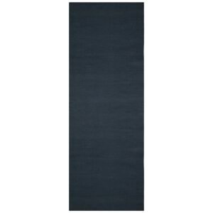 Solid Hand Woven Black Wool Jute Rug