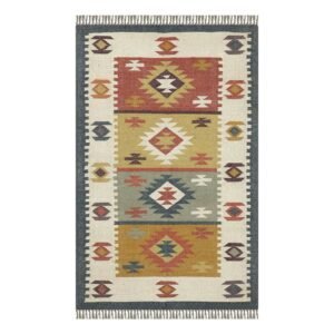 Modern Hand Woven Multicolor Wool Jute Rug